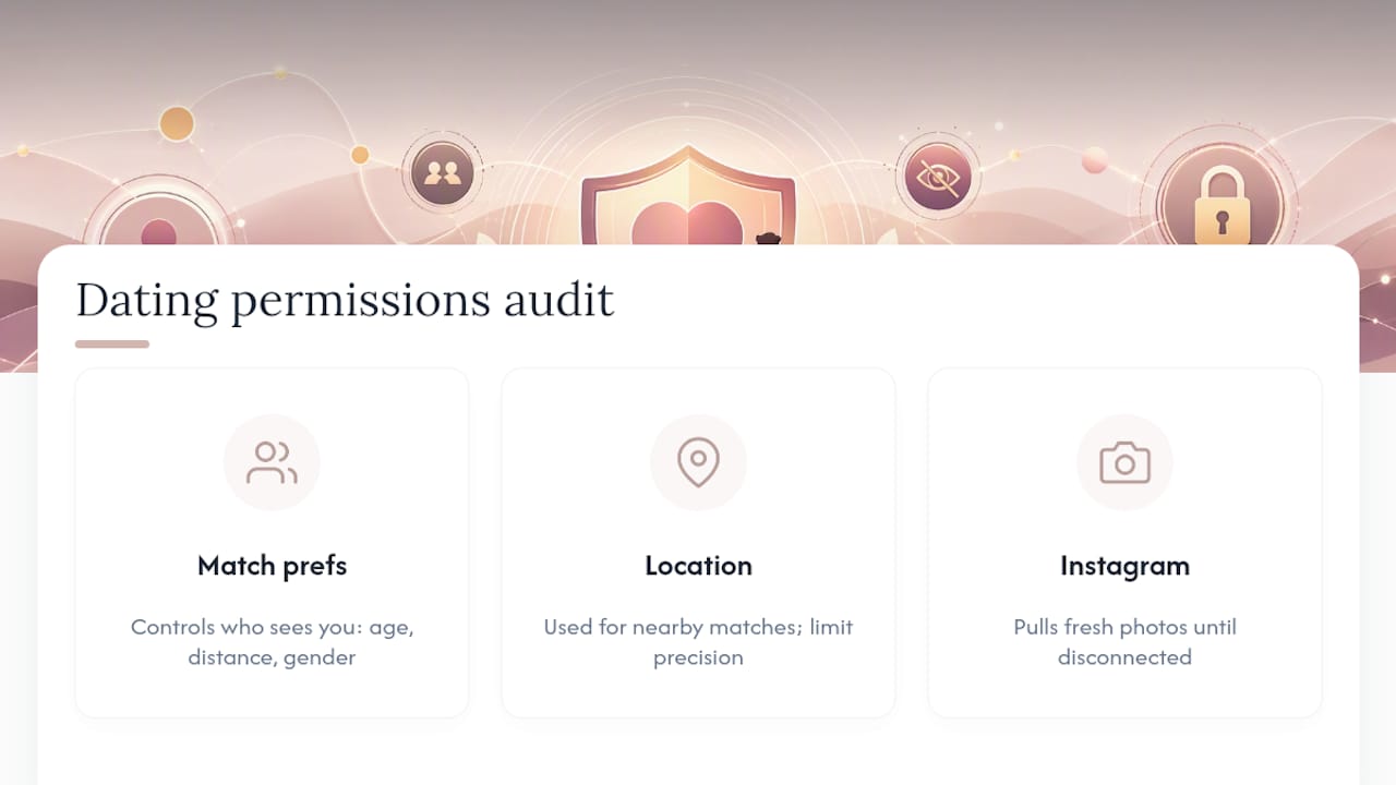 Three Facebook Dating permission checks