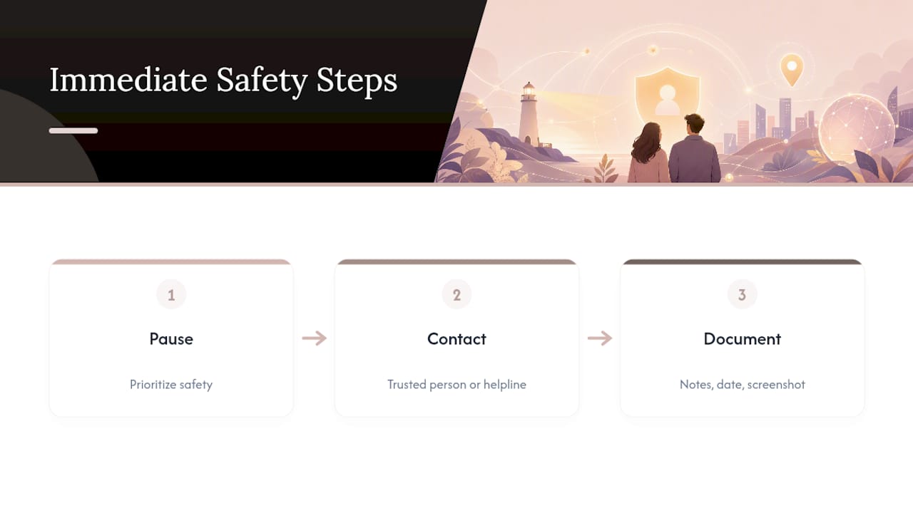 Safety-first options before taking action