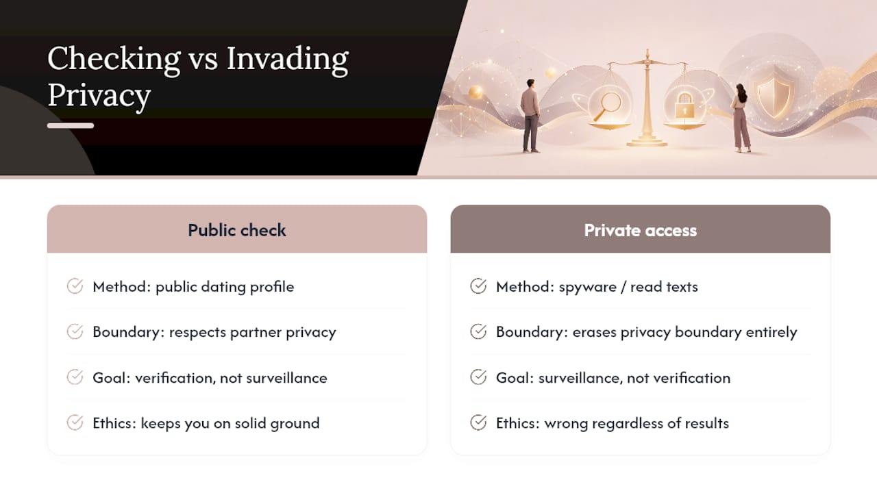 Public profile search versus private surveillance