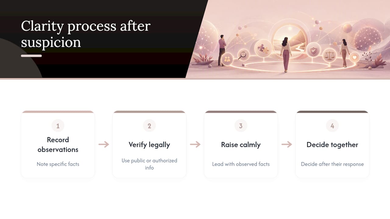 Lawful process for verifying relationship concerns