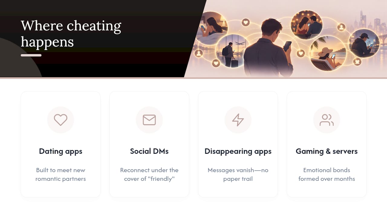 Categories of platforms used for online cheating