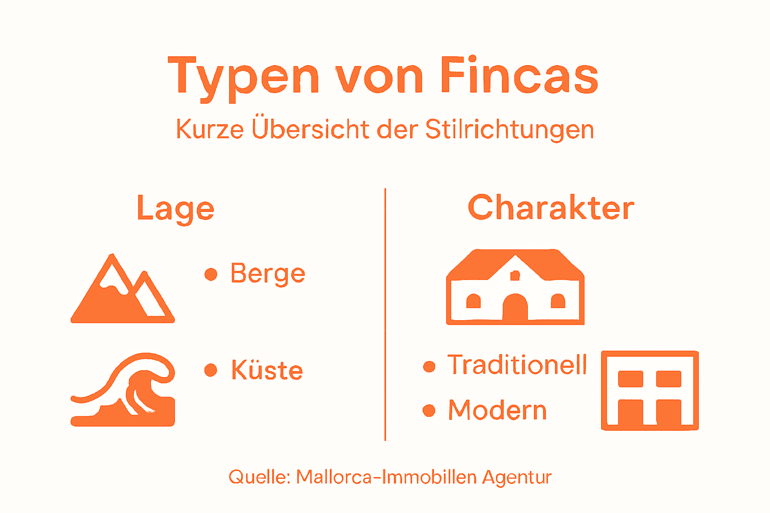 Überblick: Verschiedene Finca-Arten auf Mallorca im direkten Vergleich