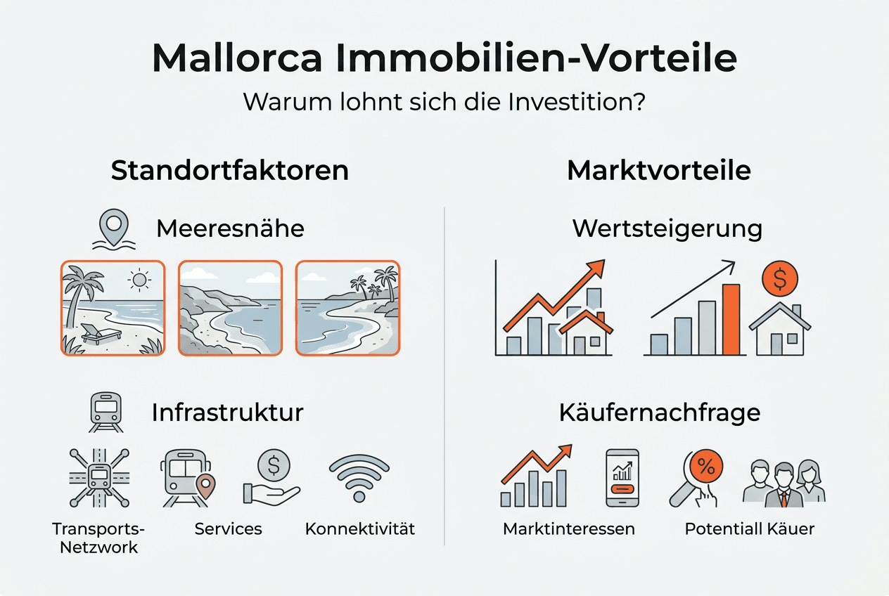 Infografik: Die wichtigsten Vorteile einer Immobilieninvestition auf Mallorca