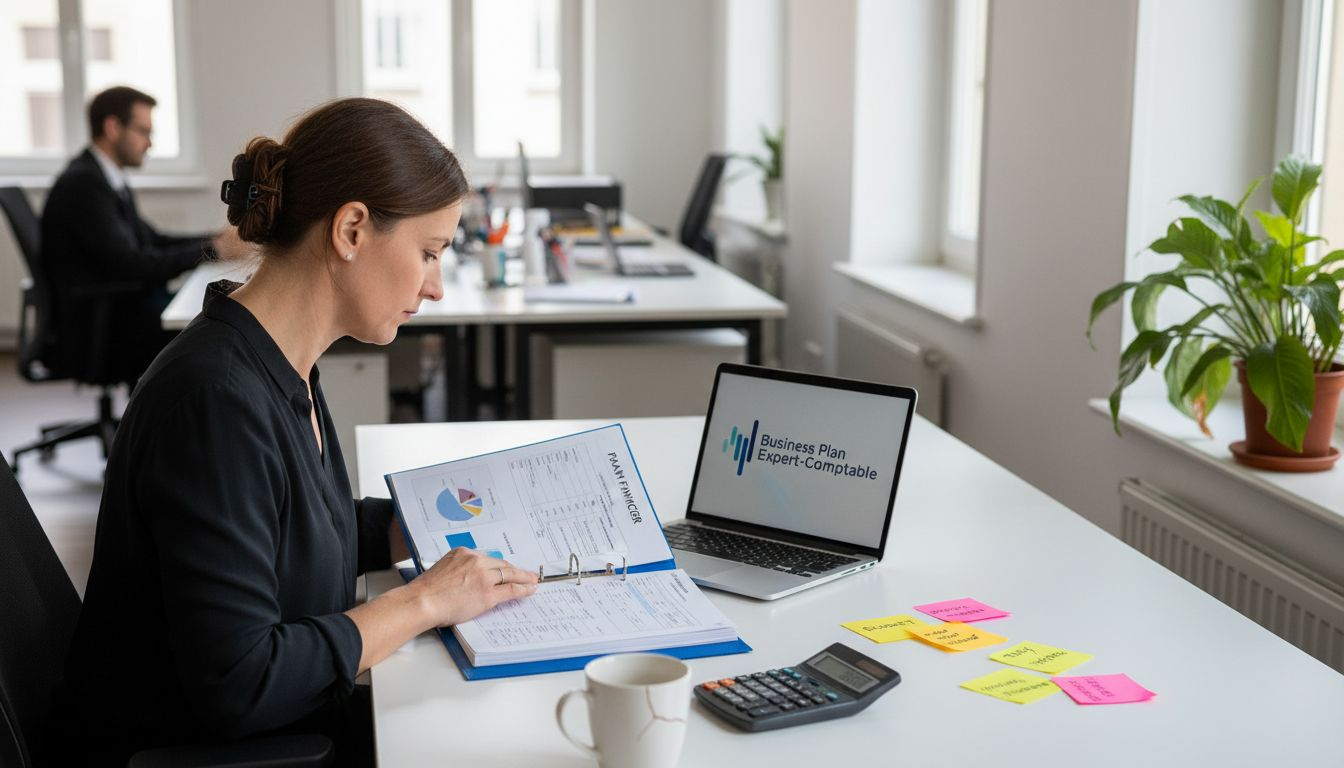 1771503303145 image Cheffe d'entreprise en pleine élaboration de la stratégie financière de sa PME