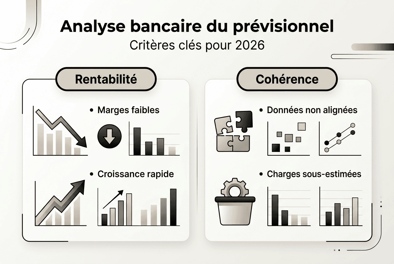1773638889750 Infographie sur l analyse bancaire d un previsionnel Visualisation des critères bancaires pour l'étude d'un prévisionnel financier