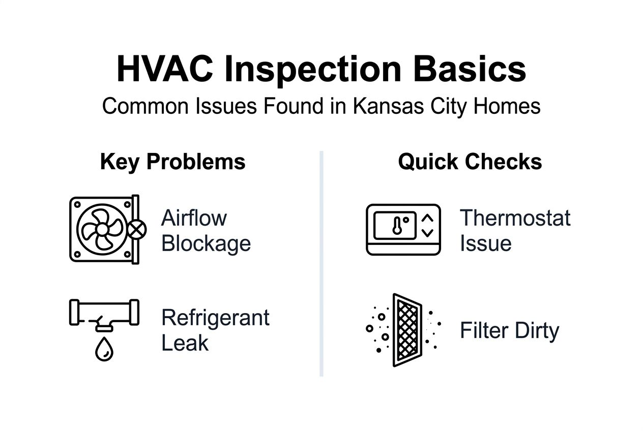 Infographic showing common HVAC inspection problems