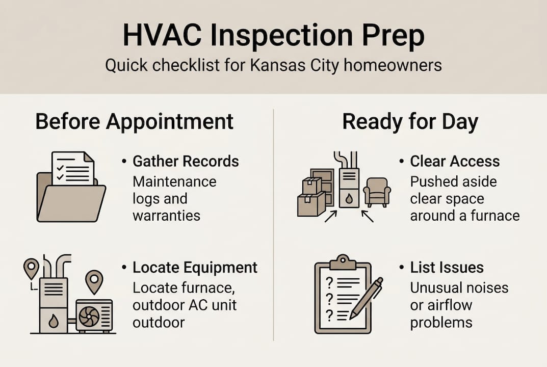 Infographic checklist for HVAC inspection preparation steps