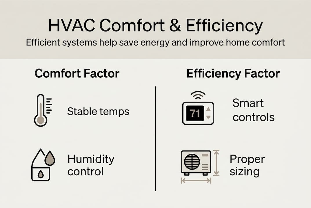 Infographic illustrating HVAC comfort and efficiency