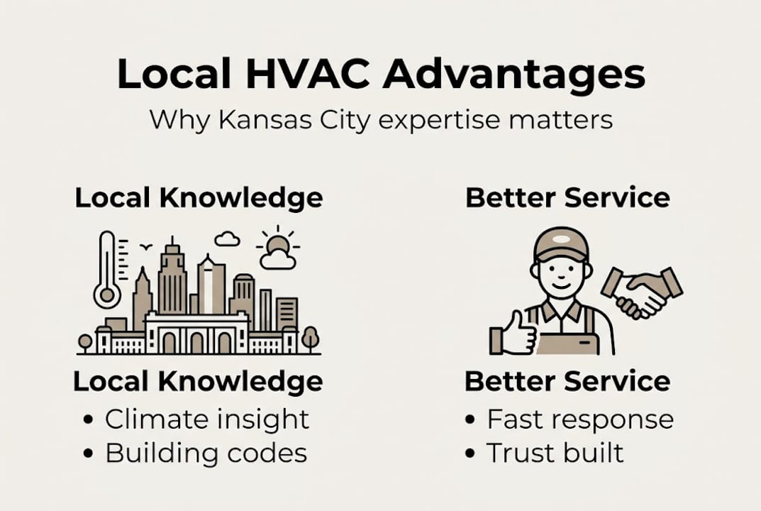 Infographic showing Kansas City HVAC contractor benefits