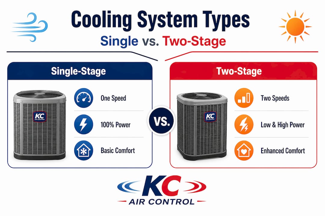 Infographic comparing cooling system types