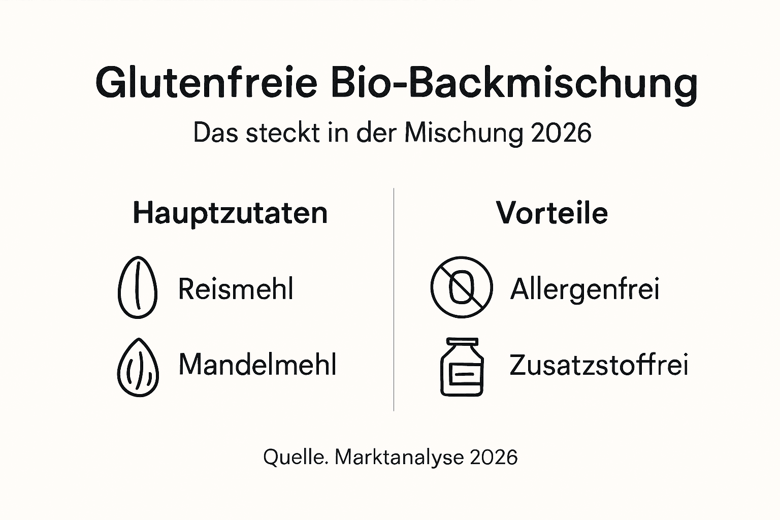 Infografik: Die wichtigsten Zutaten und Vorteile von glutenfreien Bio-Produkten