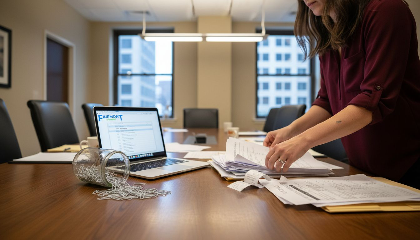 Paralegal sorting vehicle claim paperwork