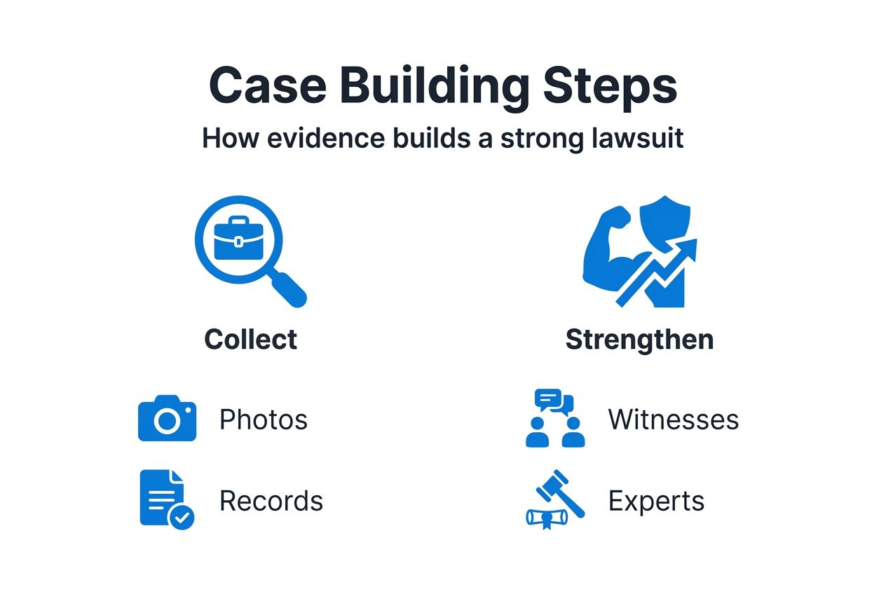 Infographic on building a strong evidence case