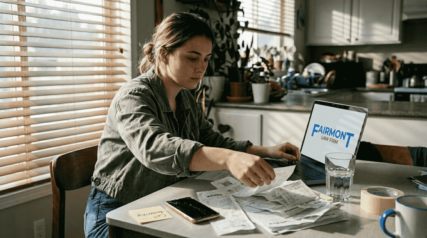 Organizing vehicle repair receipts at home