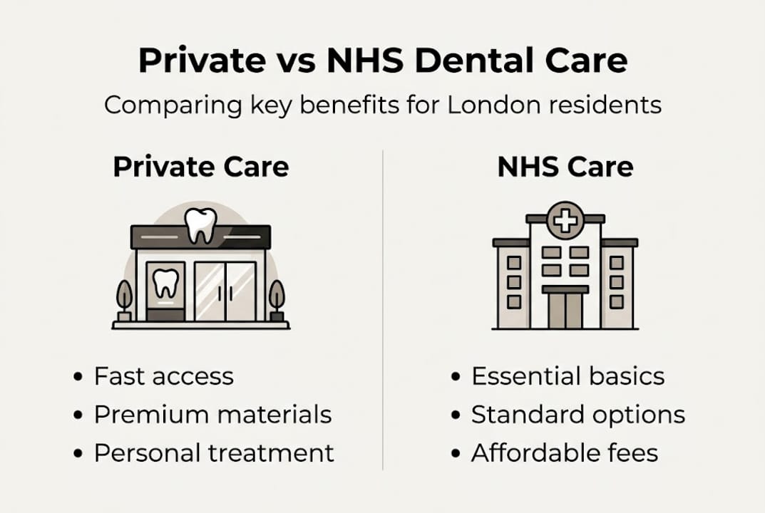 Infographic showing dental care benefit comparison