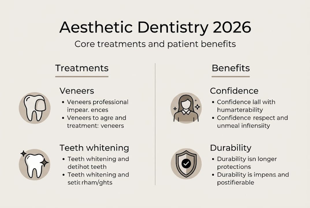 Infographic showing core treatments and benefits