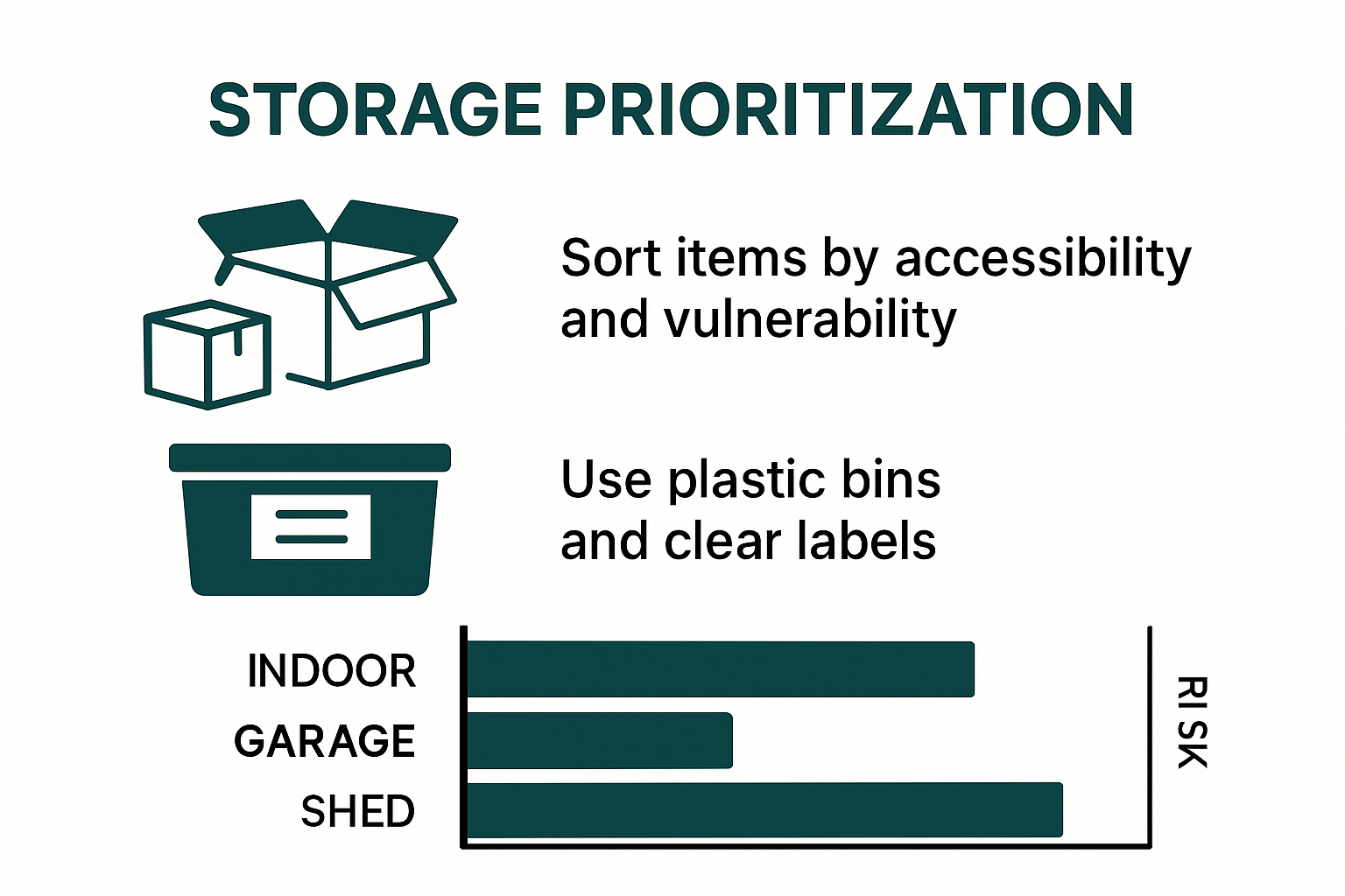 Infographic explaining resilient closet organization strategies