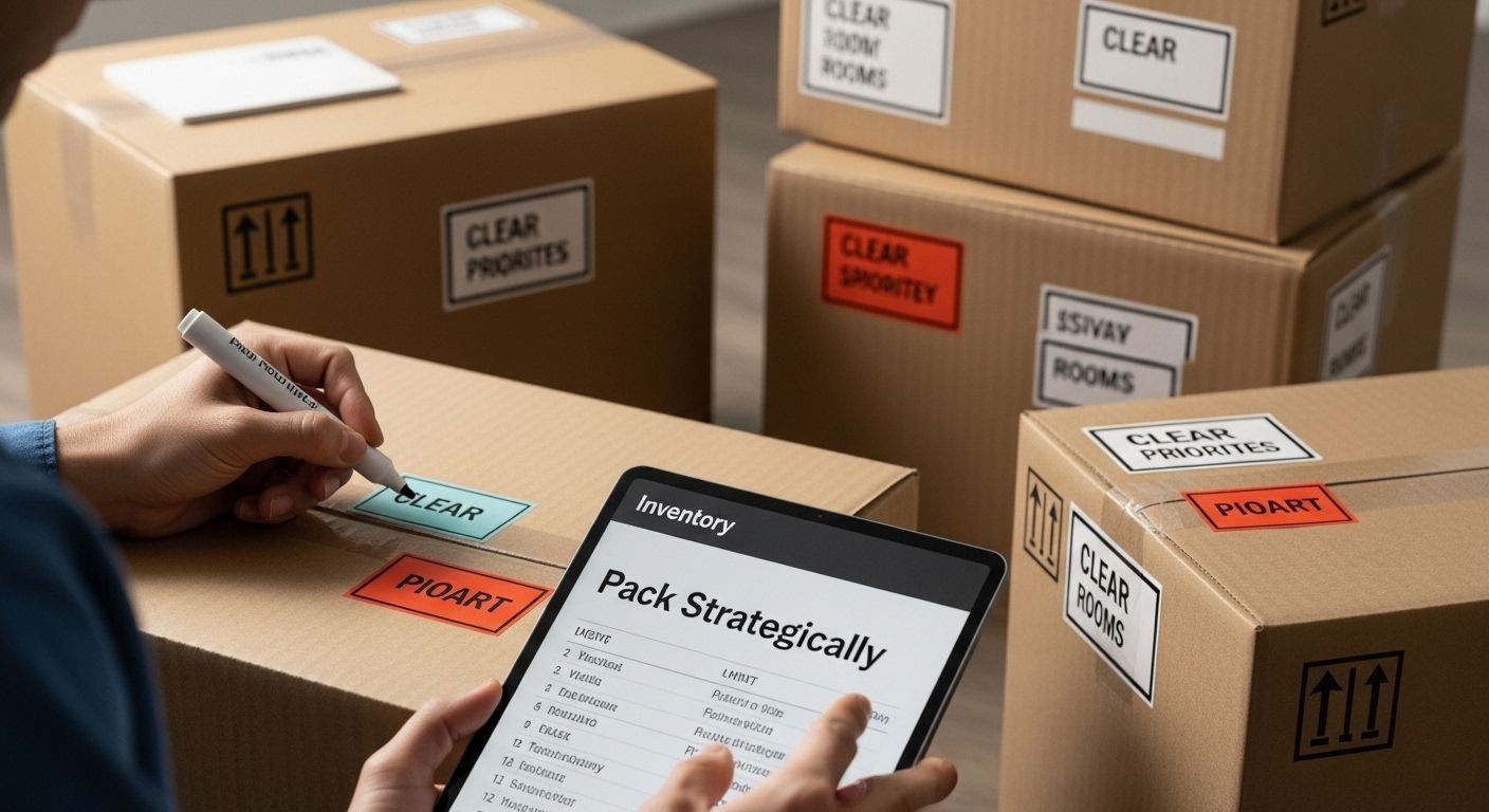 label moving boxes efficiently