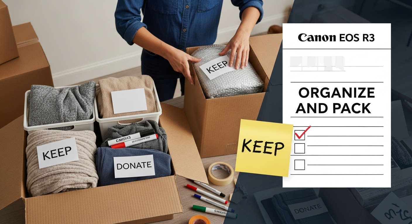packing decluttered items