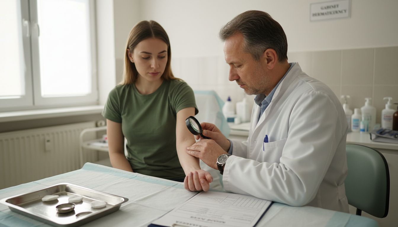Dermatolog ocenia proces regeneracji skóry