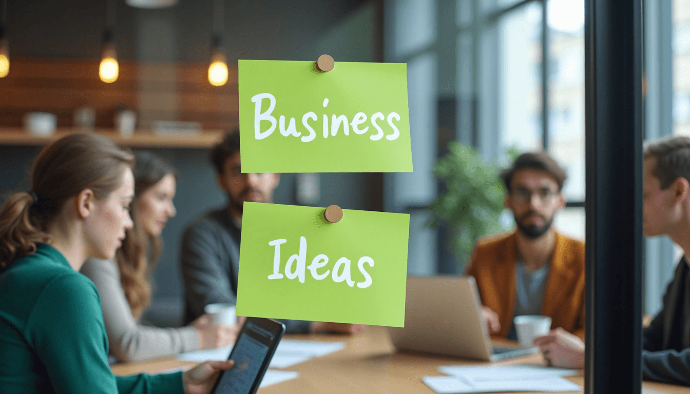 Diverse young people brainstorming business ideas in coworking space