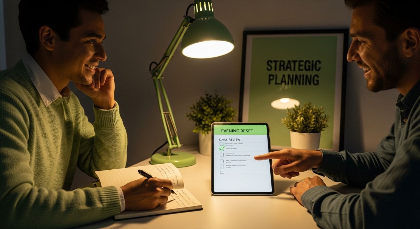 evening reset business planning