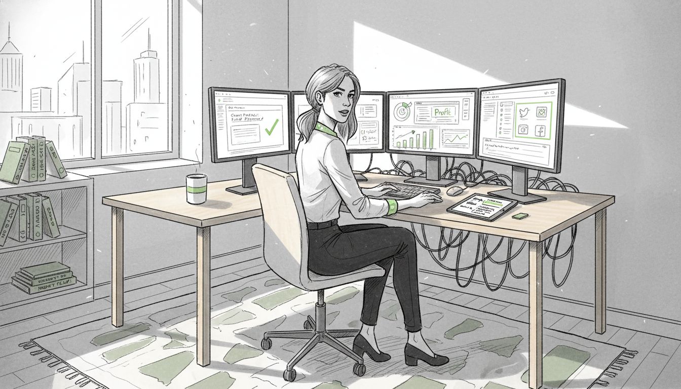 modern solopreneur workspace