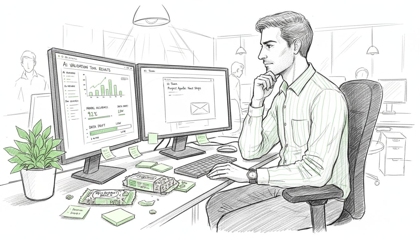 Product manager using AI validation tools