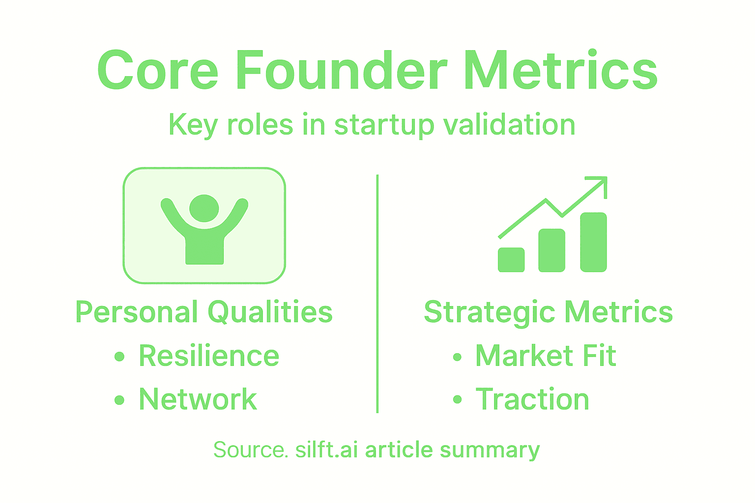 Infographic with core metrics and roles