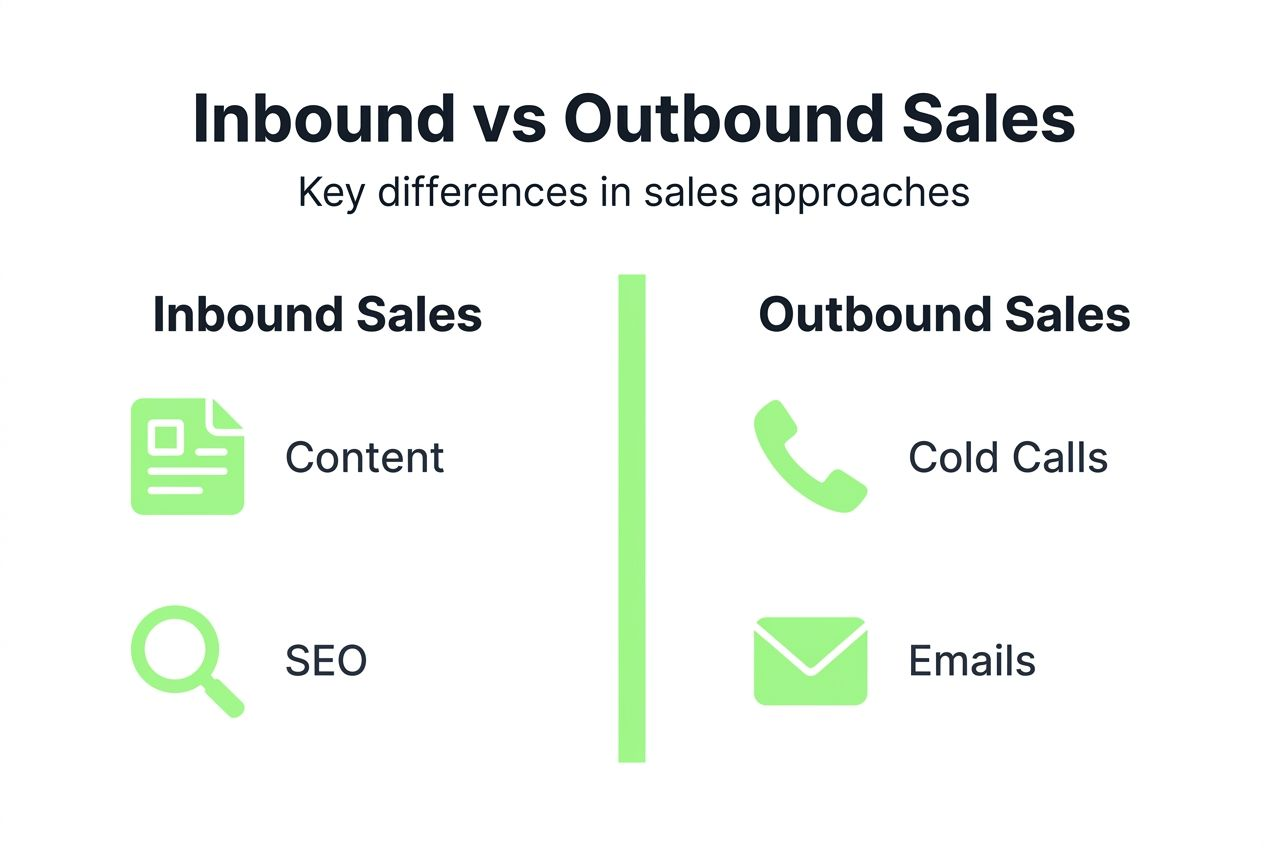 Infographic comparing inbound and outbound sales