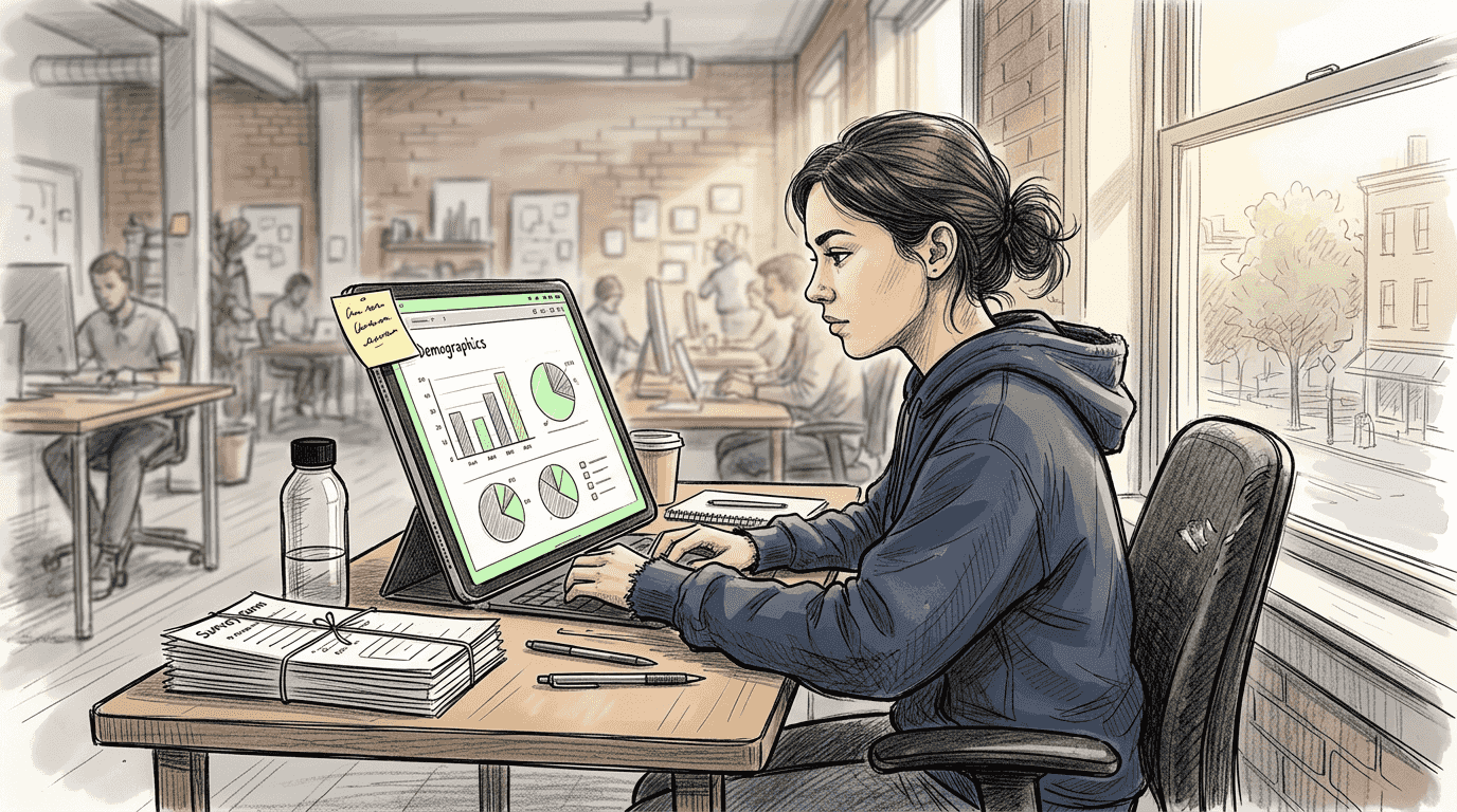 Marketing pro studies customer demographics data