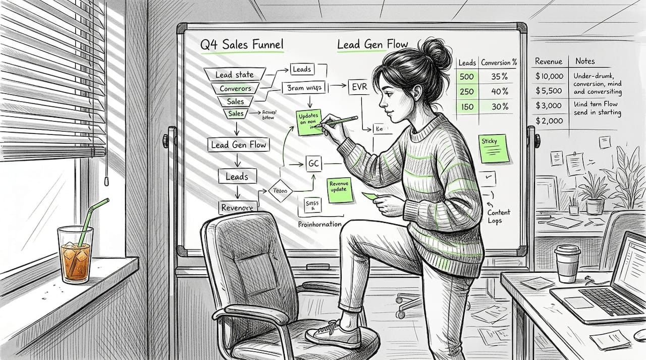 Entrepreneur brainstorming repeatable sales process