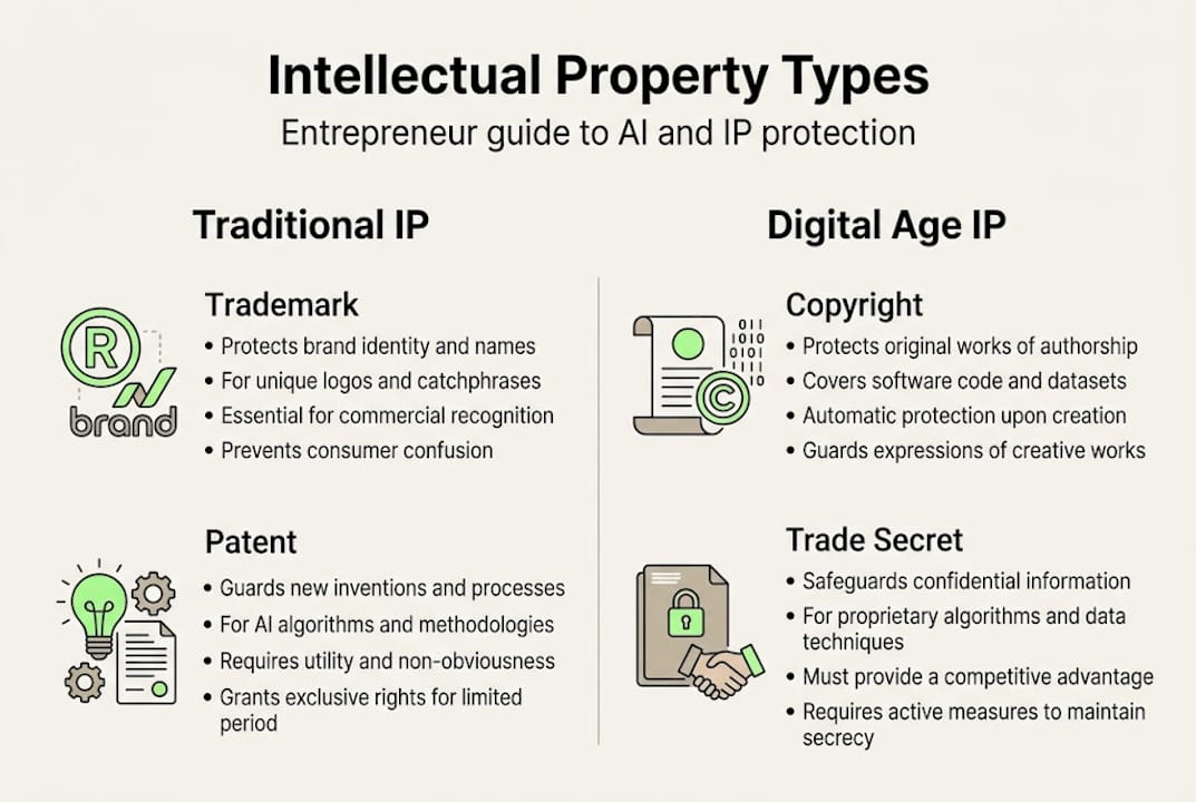 Infographic compares IP types for entrepreneurs