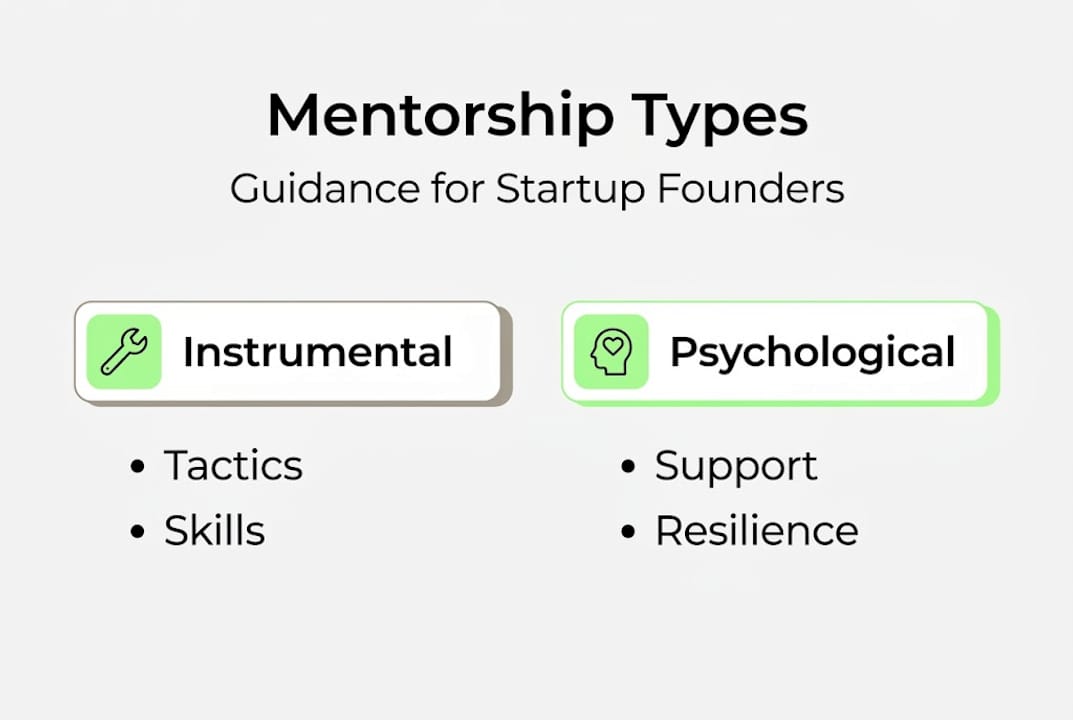Infographic comparing types of mentorship
