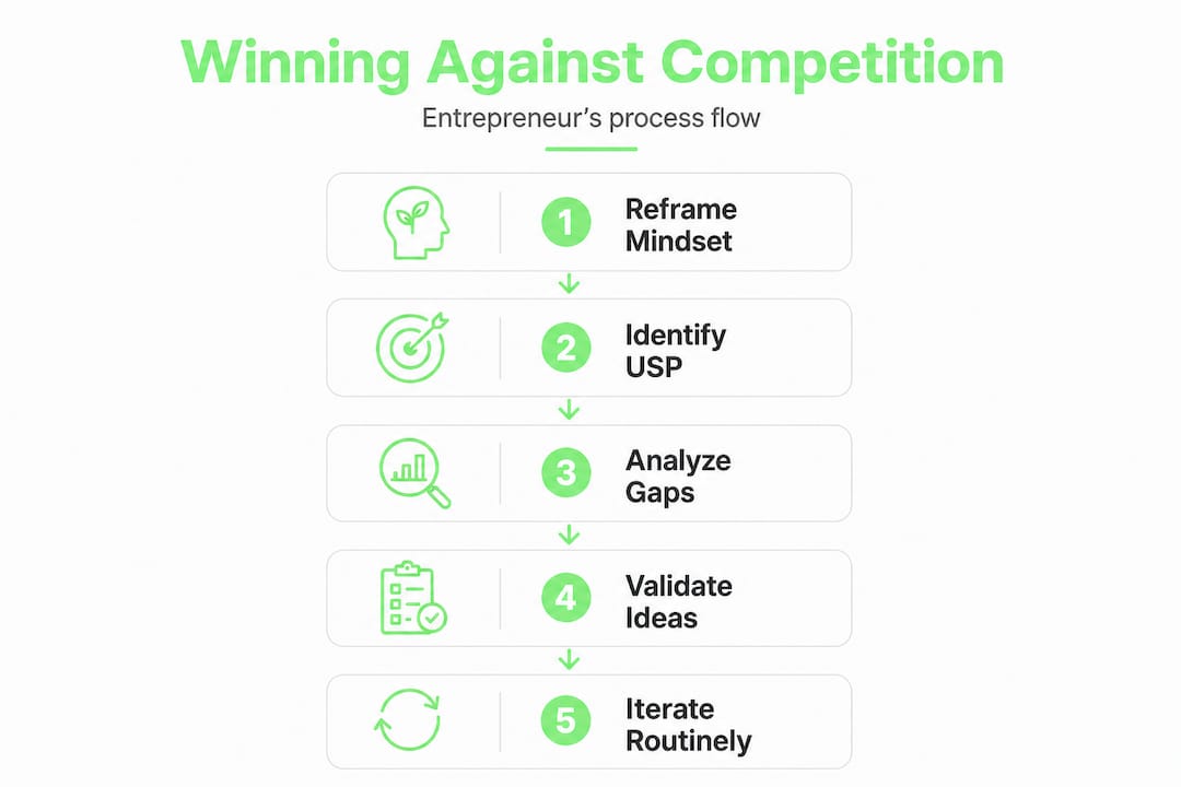 Infographic showing entrepreneur’s competition process steps