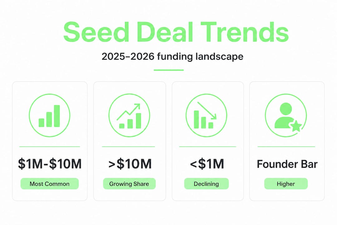 Infographic showing seed deal sizes and trends