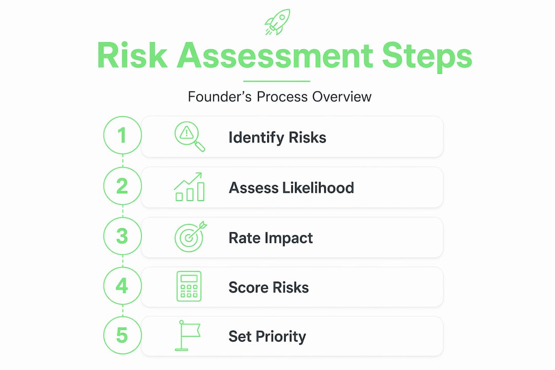 Infographic showing risk assessment steps