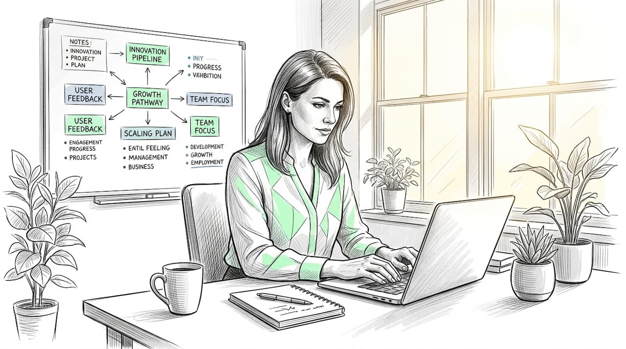 Businesswoman working on digital transformation