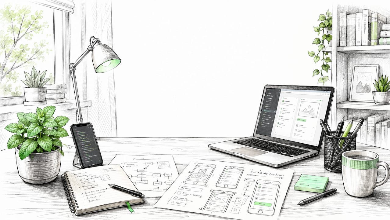 Animated workspace symbolizing tech cofounder search