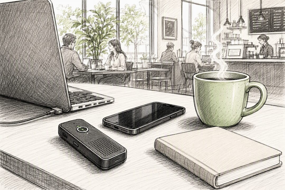 Workspace with digital tools for customer feedback