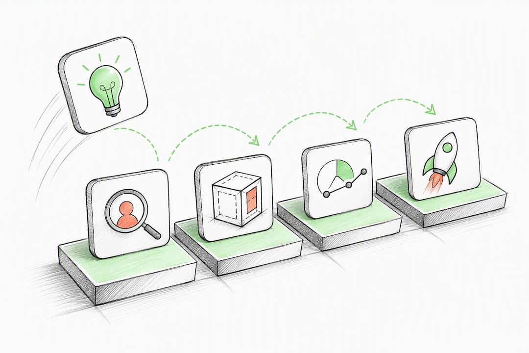 Illustrated internal venture validation process