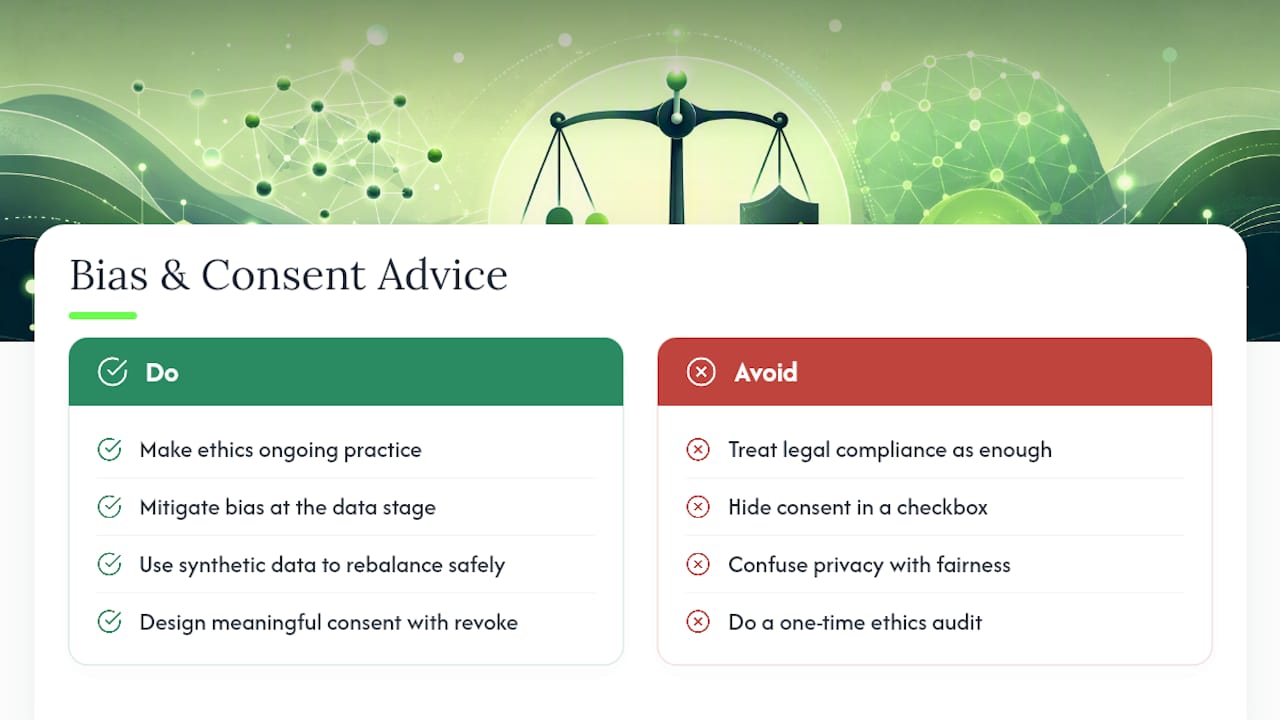What About Bias and Consent, Not Just Legal Compliance? — overview diagram