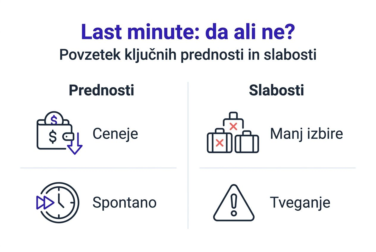 Infografika: Što donose putovanja u zadnji tren – prednosti i nedostaci