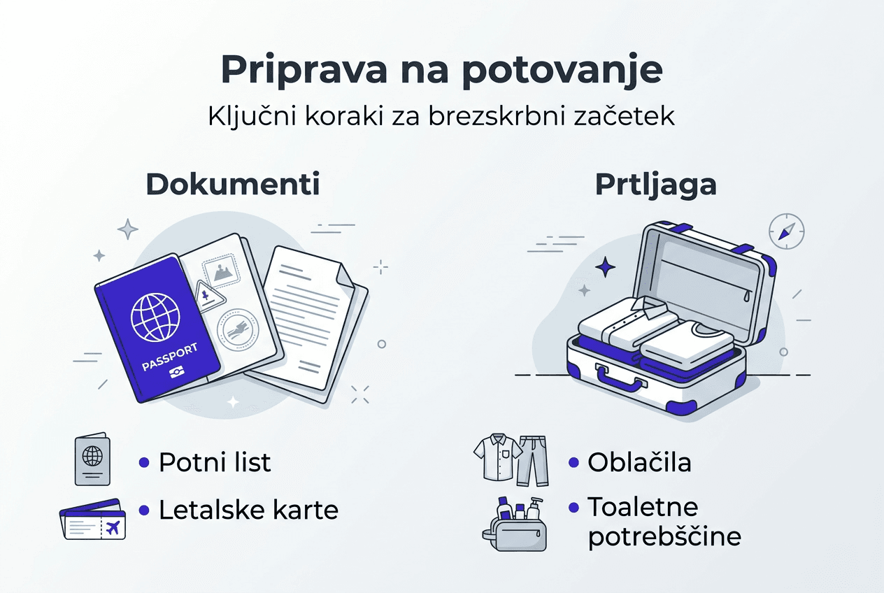 Infografika: kako se učinkovito pripremiti za putovanje