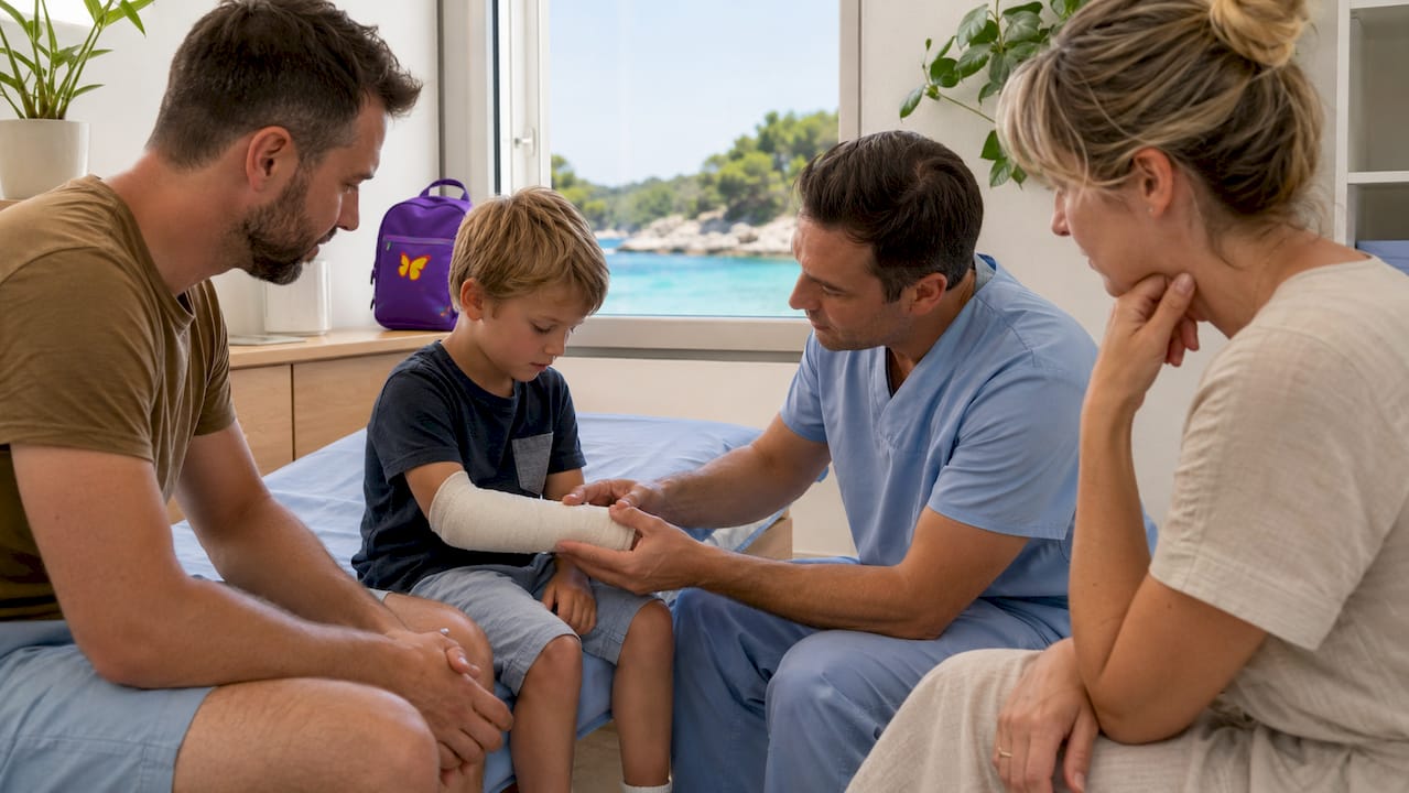 Kako poteka zdravniška pomoč otrokom v ambulanti za turiste