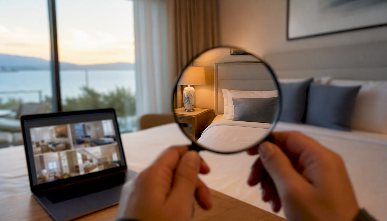 Povečana pozornost pri ogledu fotografij hotelskih sob
