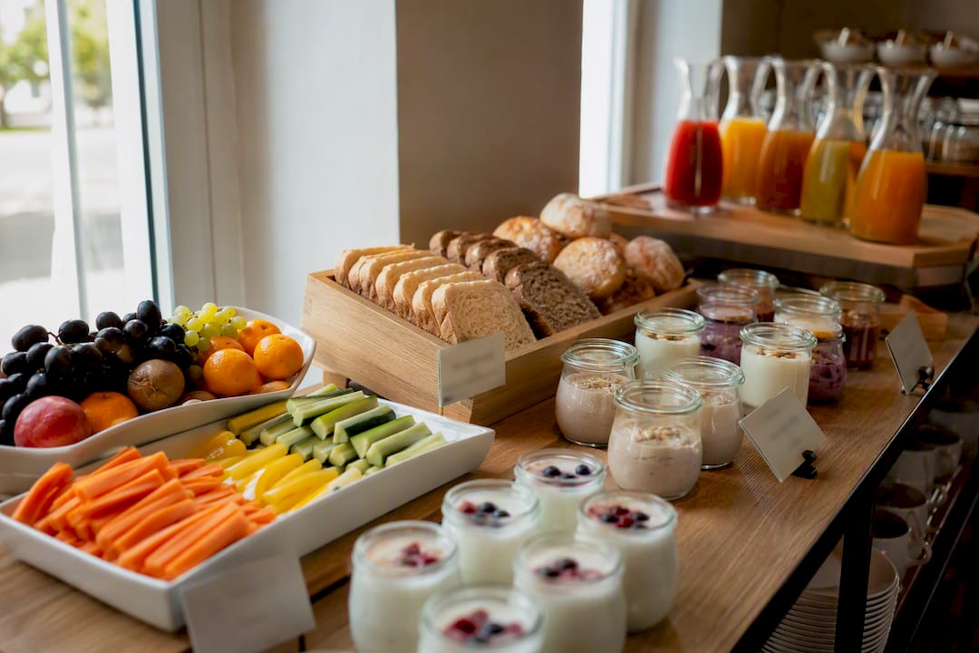 Ponudba zajtrkov brez glutena in rastlinskih sestavin