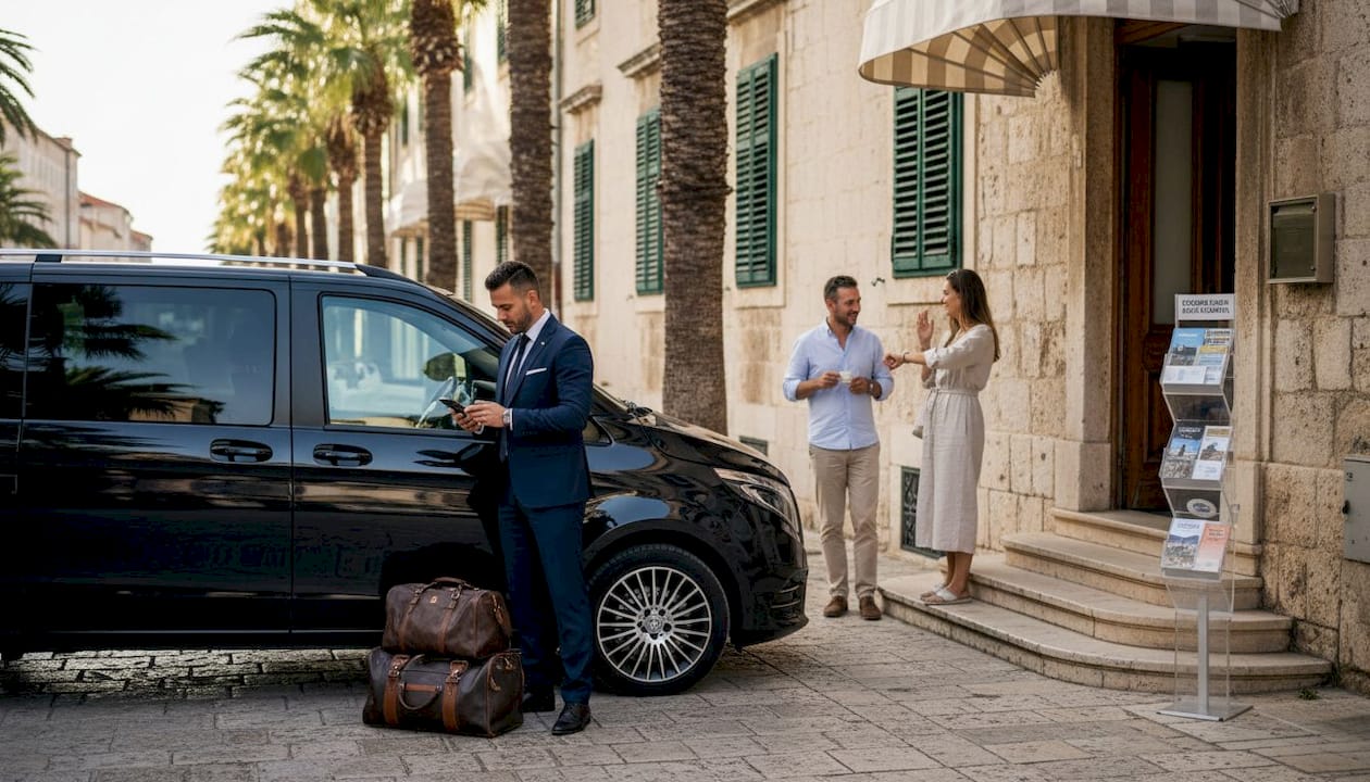 Chauffeur and private van at Croatian hotel
