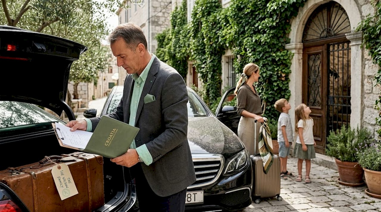 Driver prepares family’s private tour at Croatian villa