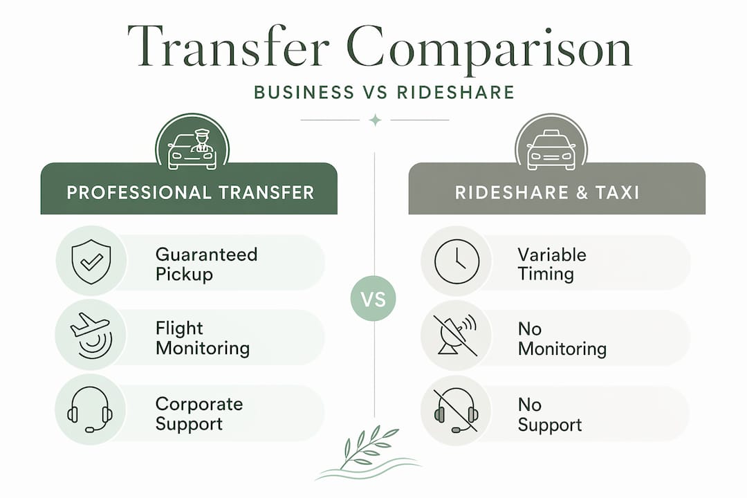 Infographic comparing business transfer options Croatia